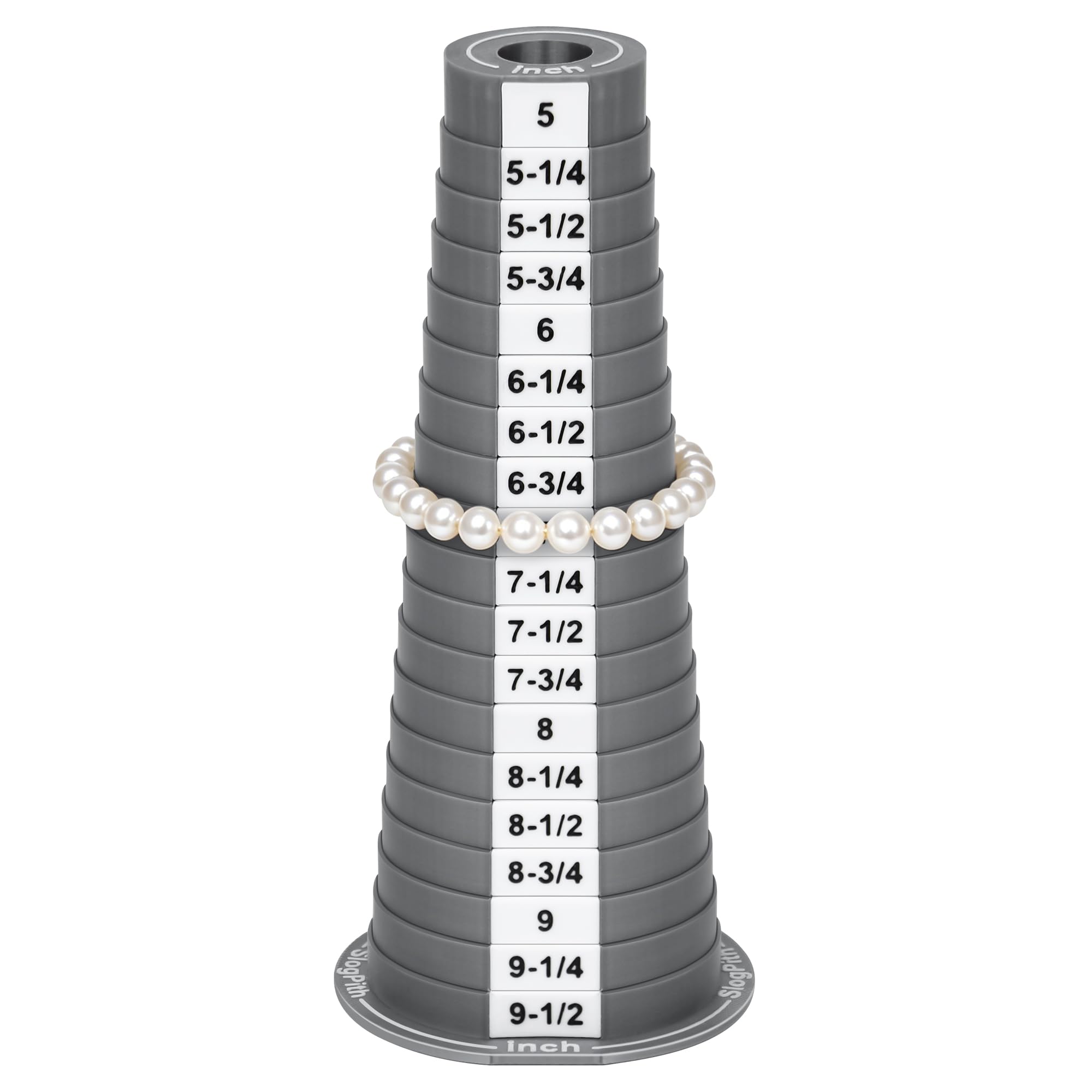 Bracelet Sizer, Stepped Bracelet Sizer Measuring Tool, Markings 5-9.5 inch