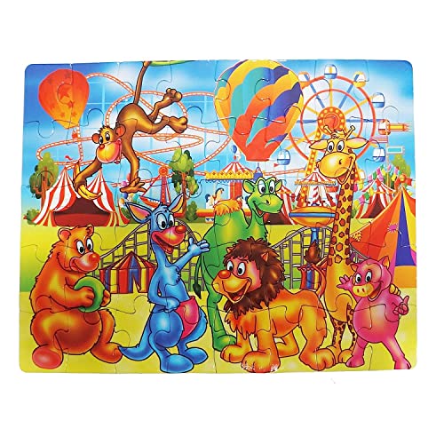 Image of MUREN Circus Theme Jigsaw Puzzle Game for Kids- Age of 5-12 Years Old- Educational and Fun Children Game-Child Learning & Creativity Game Fun Child Play (40 Pieces-Multicolor)