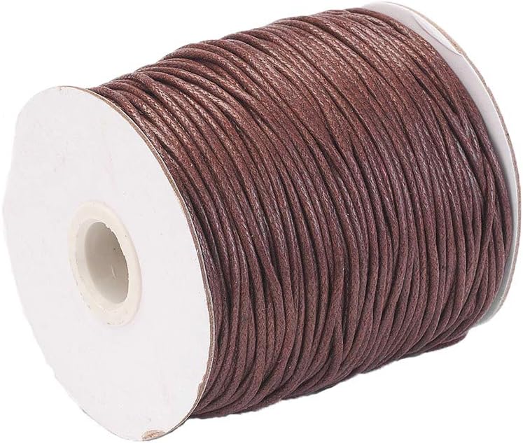 Pandahall 100 Yards/Roll 1.5mm Braided Waxed Cotton Cord String DIY Jewelry Craft Macrame Making Beading Thread Rope with Spool (SaddleBrown) - Image 3