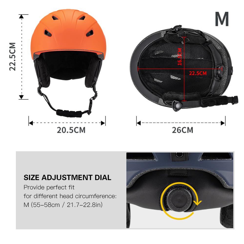 Zintegrowany ciepły kask narciarski, regulowany, lekki, wygodny kask snowboardowy