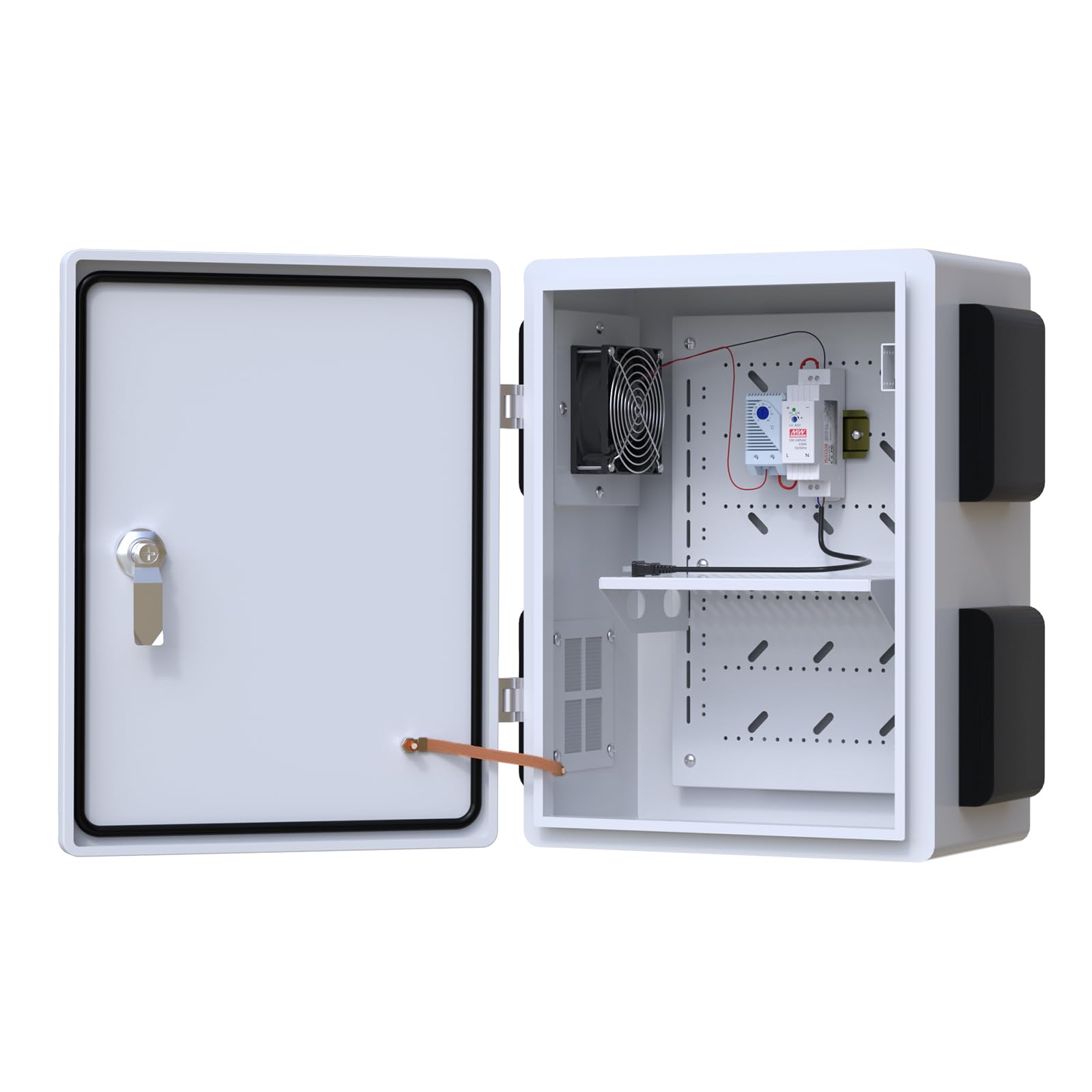Outdoor Electrical Enclosure Box with Fan & Thermostat -1