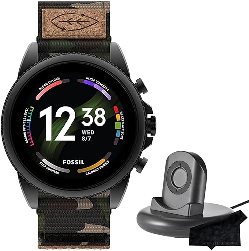 Miniatura 10 de Fossil Gen 6 - Reloj inteligente de actividad y GPS con pantalla táctil de 1732in para hombre con cargador de la serie Signature