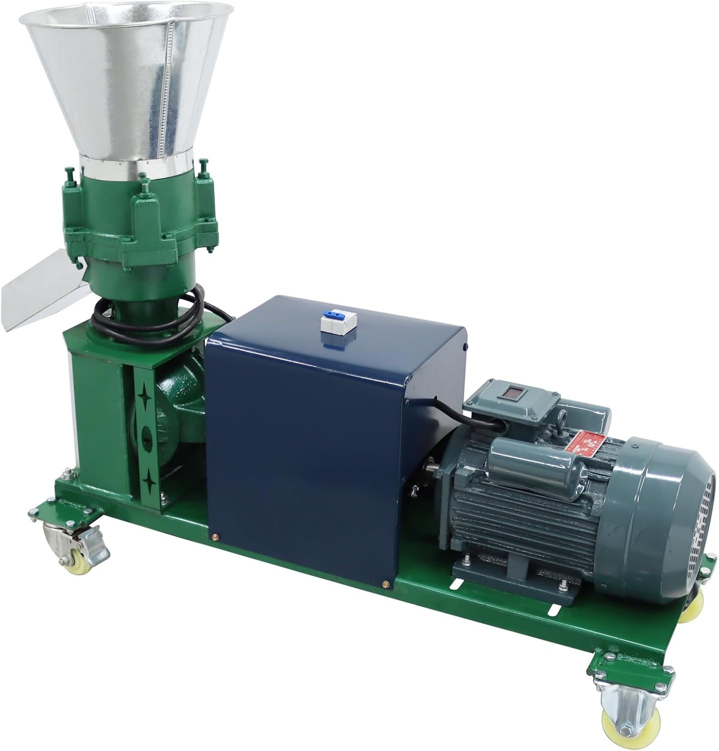 Body Without Plate for Animal Pellet Feed Mill Machine Pellet Fodder Press Pelletizer with 4 Head Rollers for Farm Animal Poultry Livestock 220V 4.5KW
