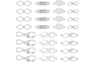 FASHEWELRY 42Pcs Alloy Infinity Links Connector Charms