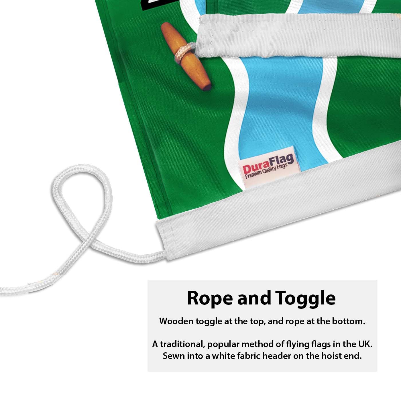 Worcestershire (New) DuraFlag Rope and Toggled 5ft x 3ft Premium Quality Flag 150cm x 90cm, Worcestershire New - Image 2