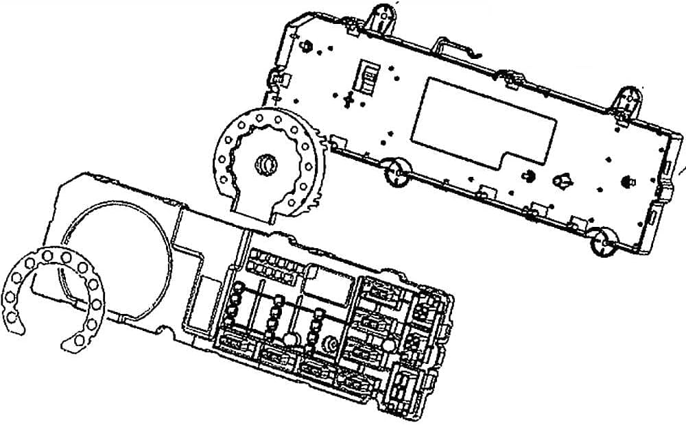 Samsung DC92-01624M Dryer User Interface Genuine Original Equipment Manufacturer (OEM) Part