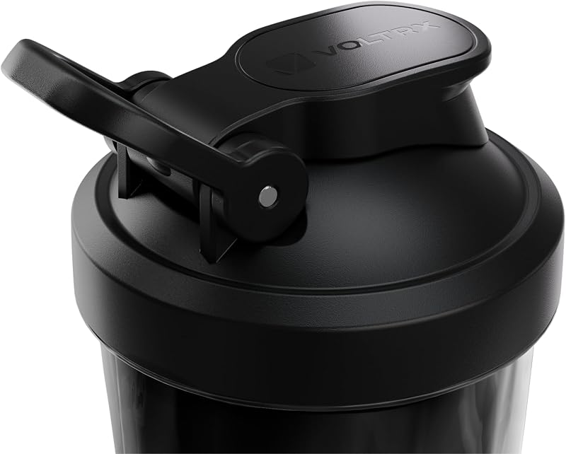 VOLTRX VortexBoost Electric Shaker Bottle, USB C Rechargeable Protein Shake Mixer, Shaker Cups for Protein Shakes and Meal Replacement Shakes, BPA-Free, Made with Tritan, Black image 2
