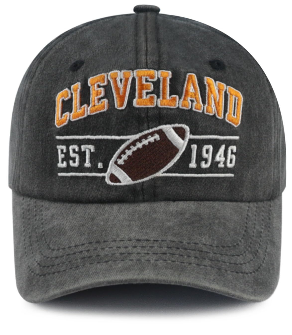 Embroidered City Football Hat for Men Women, Adjustable Unisex Cotton Fans Baseball Cap