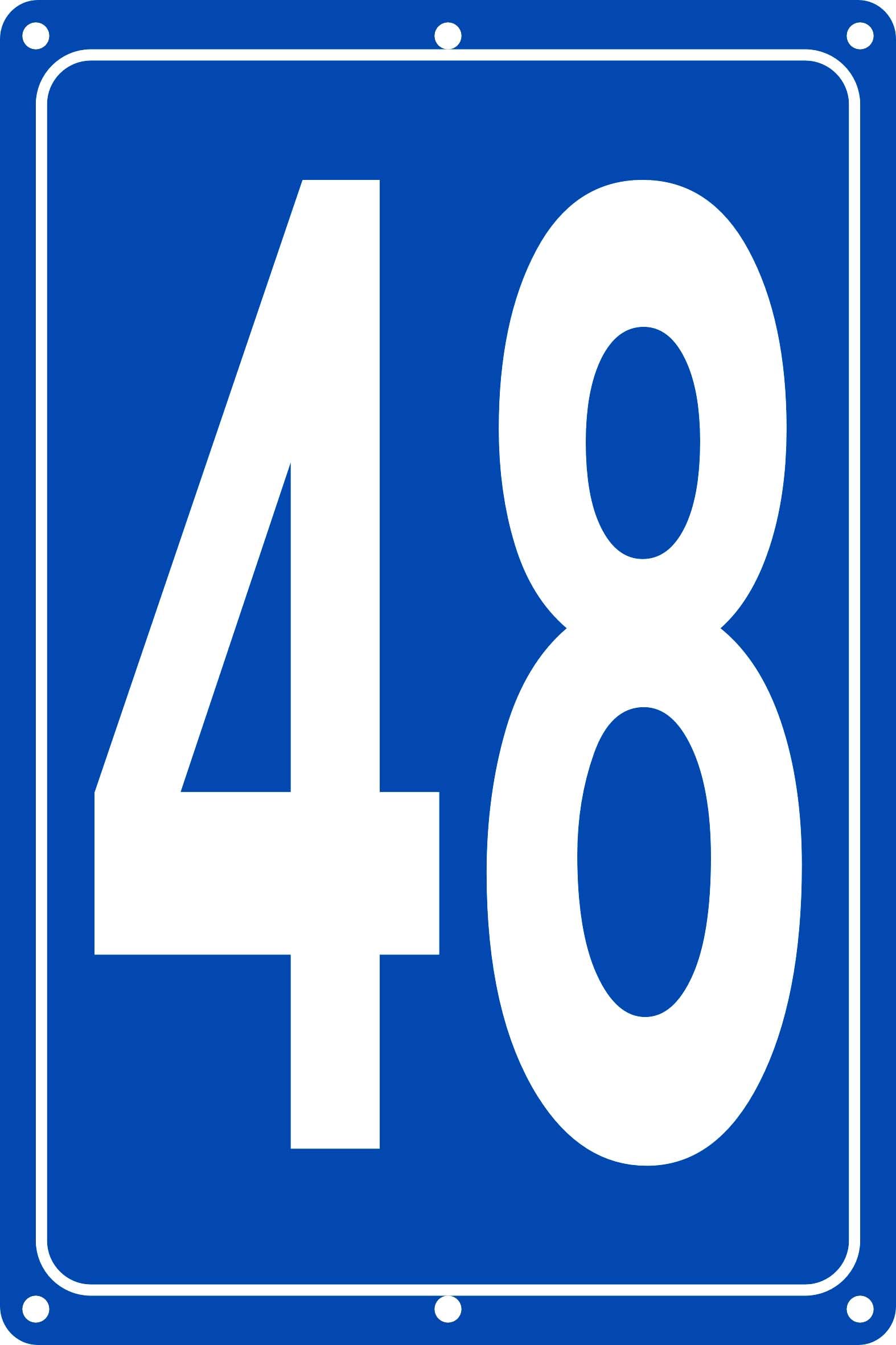 Numbered Signs 0-20, Aluminum Number Signs for Tennis Court, 12x8 inches Signage for Parking Lots and Public Spaces, Weatherproof and Easy to Install