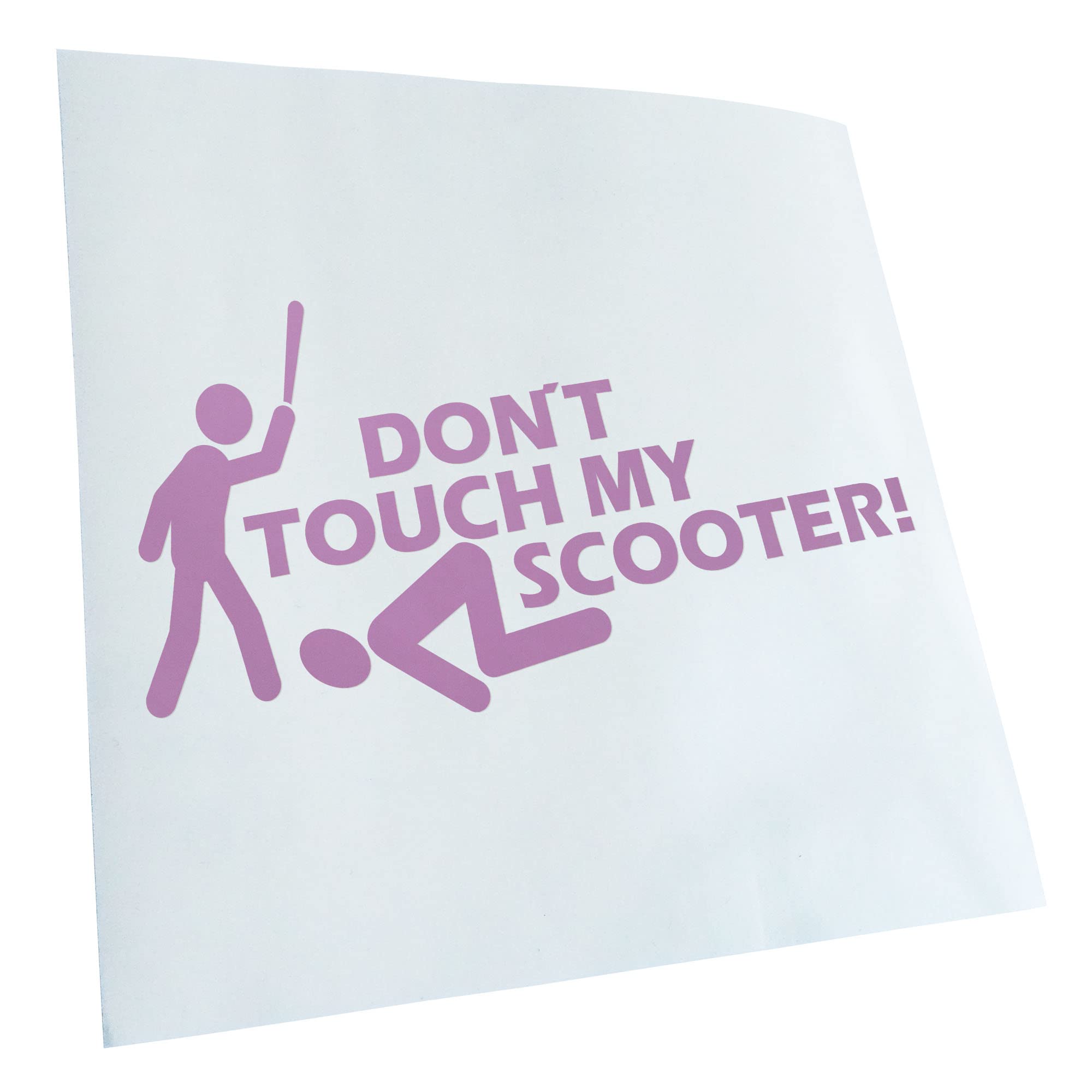 Kiwistar - Car Sticker - Lilac - 50 x 25 cm Dont Touch Scooter Design No. 2 - Rear Window Car Sticker Weatherproof for Car Truck Moped Truck - Sticker Exterior Self-Adhesive Tuning Accessories for