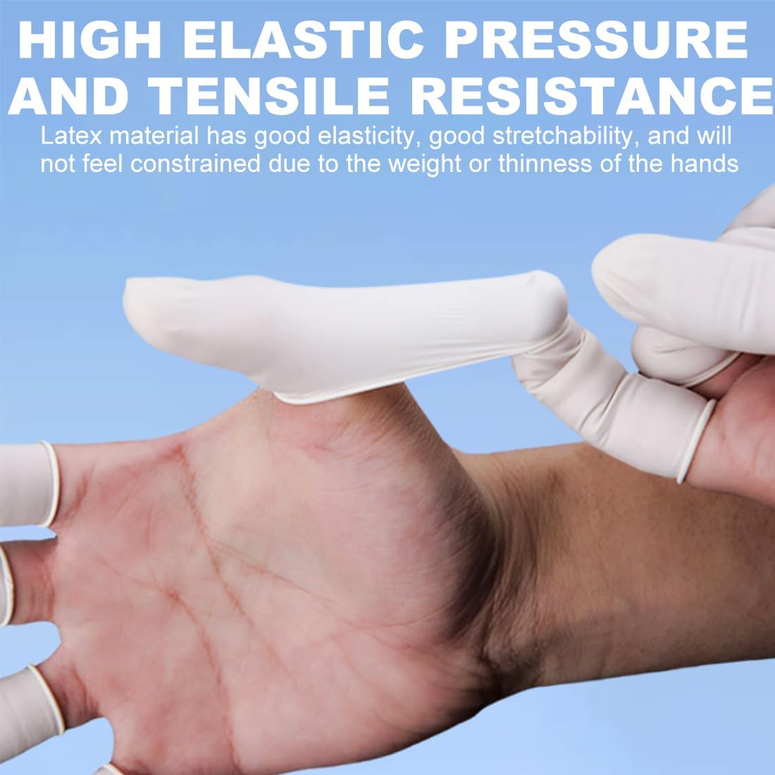 100pcs Doigtiers en Latex, Doigtiers en Latex, Doigts de Protection imperméables du Bout des Doigts, Doigts de Protection Contre Les blessures aux Doigts, Doigts imperméables pour Tatouage