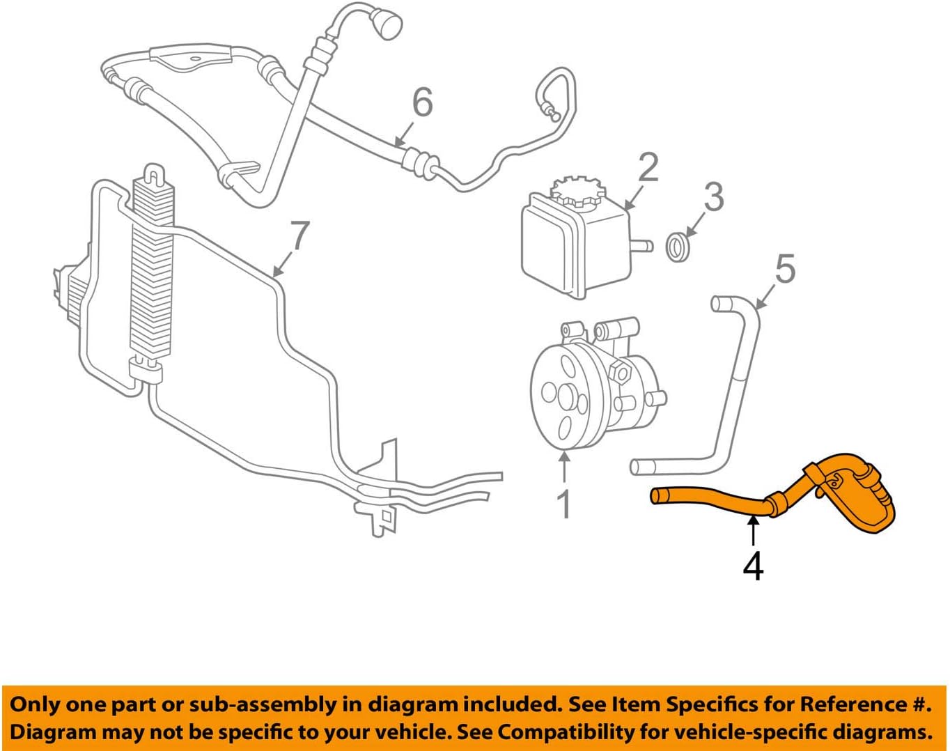 Mercedes-Benz 211 466 20 81, Power Steering Return Hose