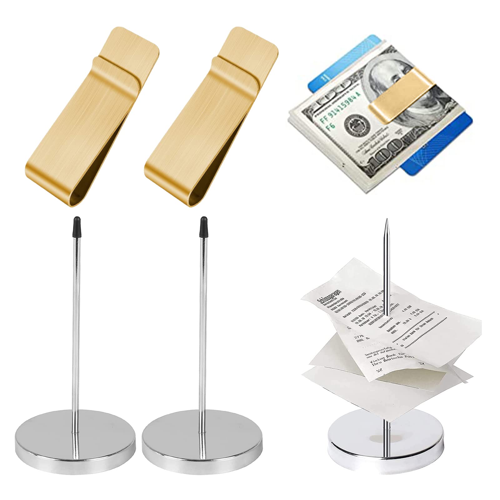 30 Portafotos Con Pinzas De Madera Y Metal – Soportes Para Fotos, Tarjetas Y Notas – Base Cilíndrica 9cm