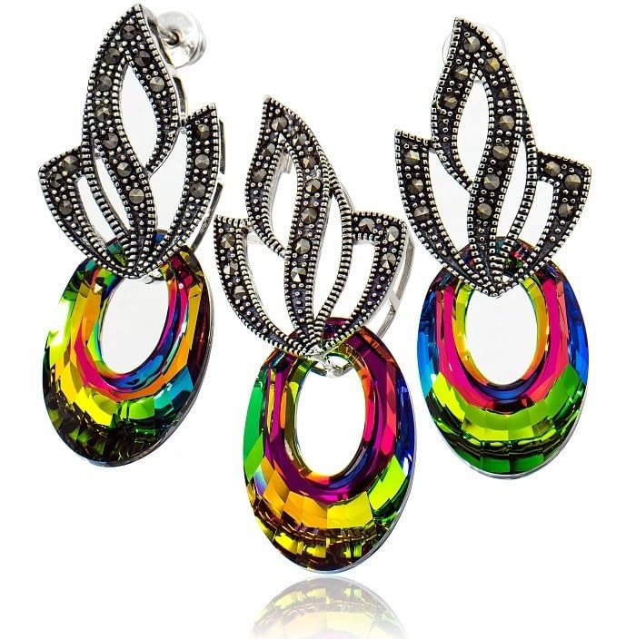 Boucles d'oreilles cristal original ARANDE, le reflet de votre éclat