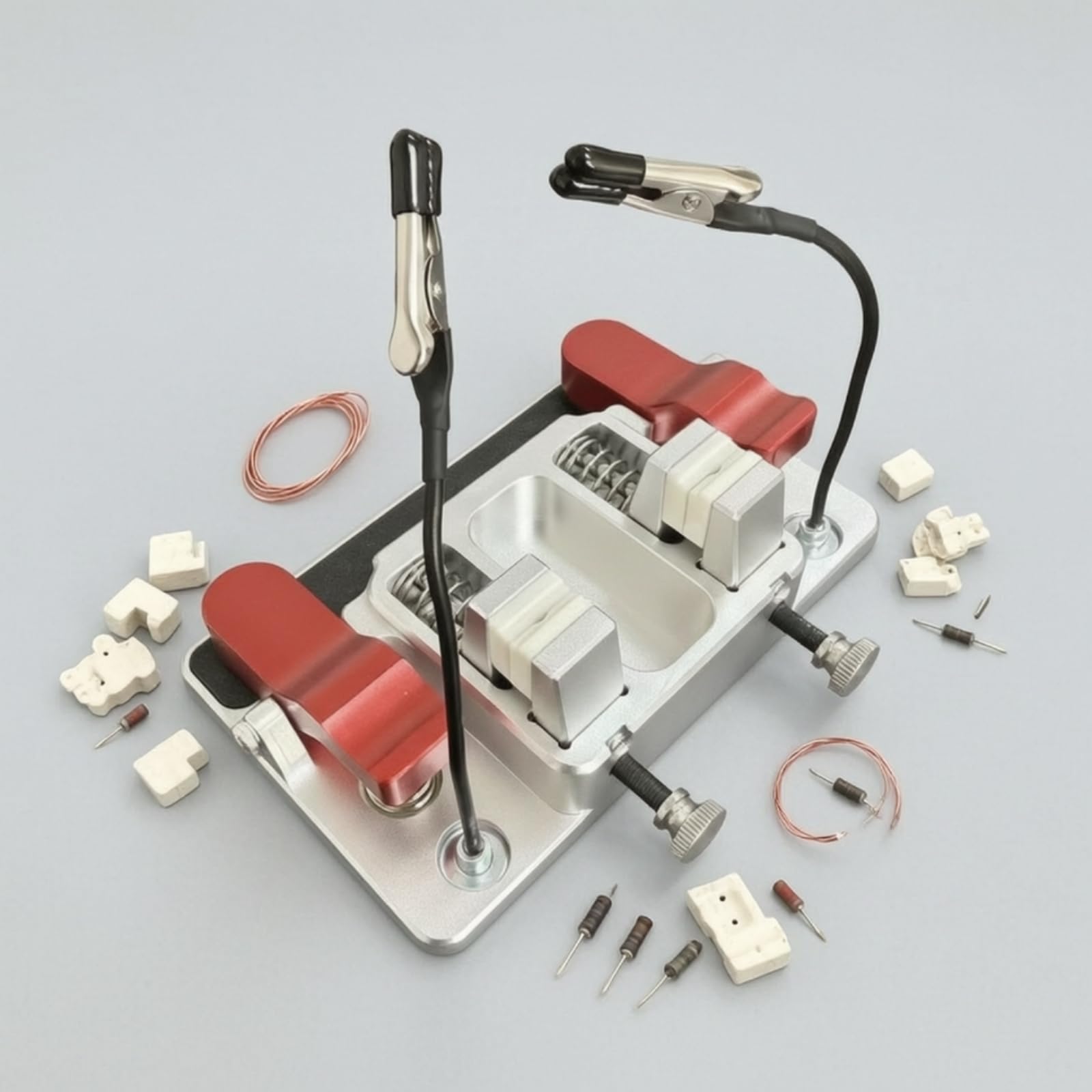 Accesorio Soldadura con Ranuras Ajustables Ligero Soporte Soldadura Antislizante Herramienta para Aficionados