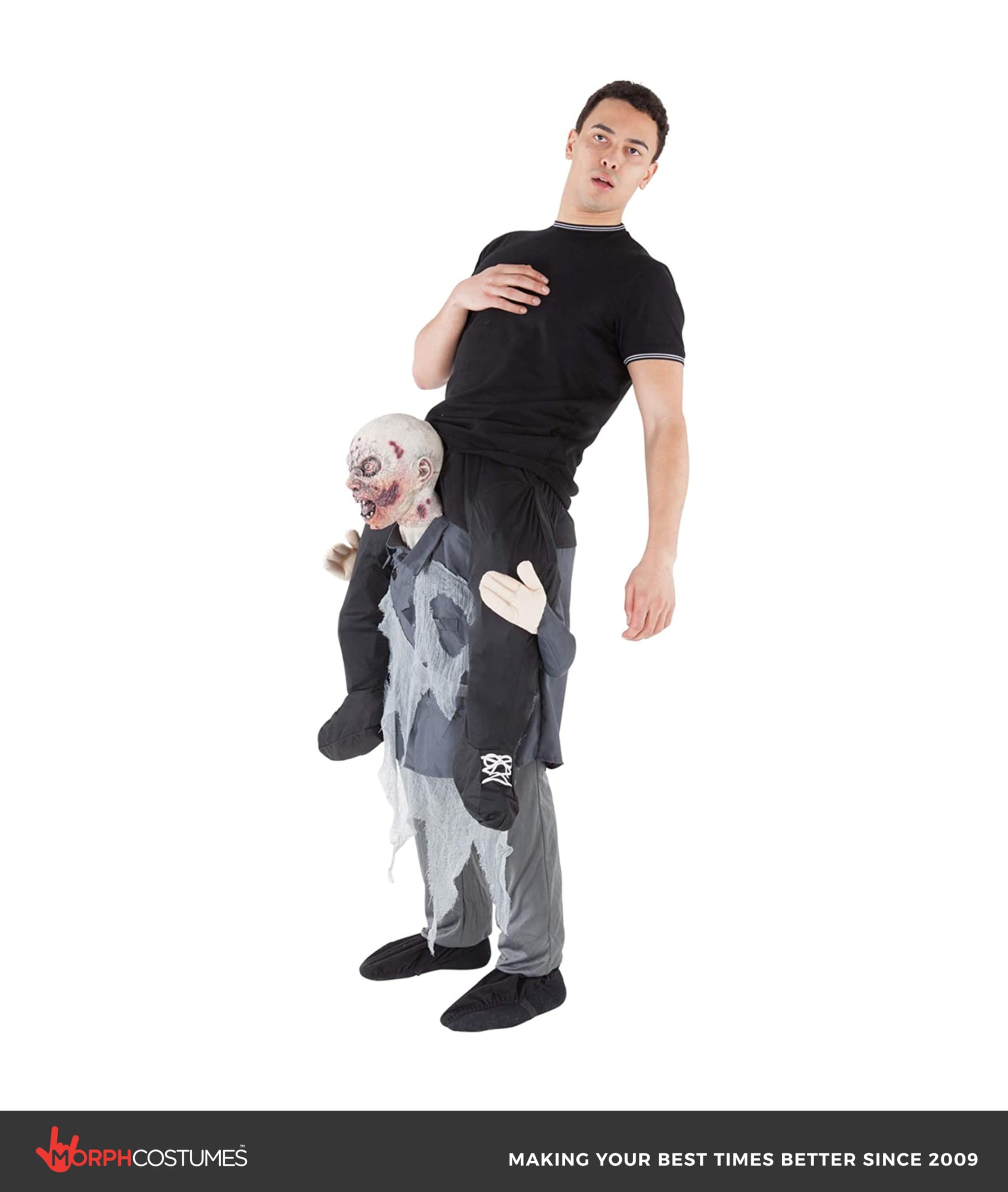 Morph Disfraz de monstruo Piggyback para Halloween, disfraz aterrador para adultos