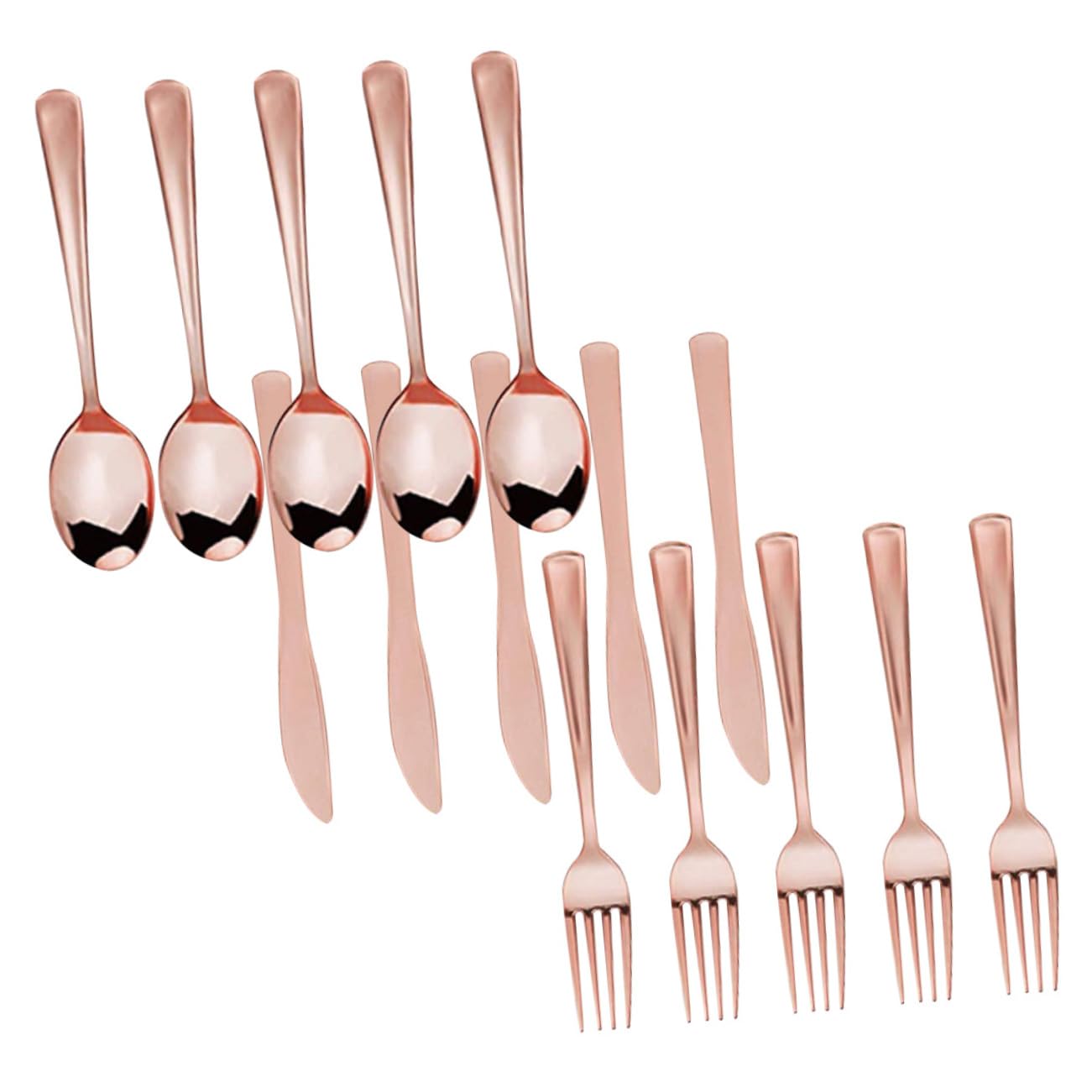 KICHOUSE 1Set Dot Disposable Party Knives Forks Spoons for Birthdays and Celebrations Durable One Cutlery for Home and Event Use