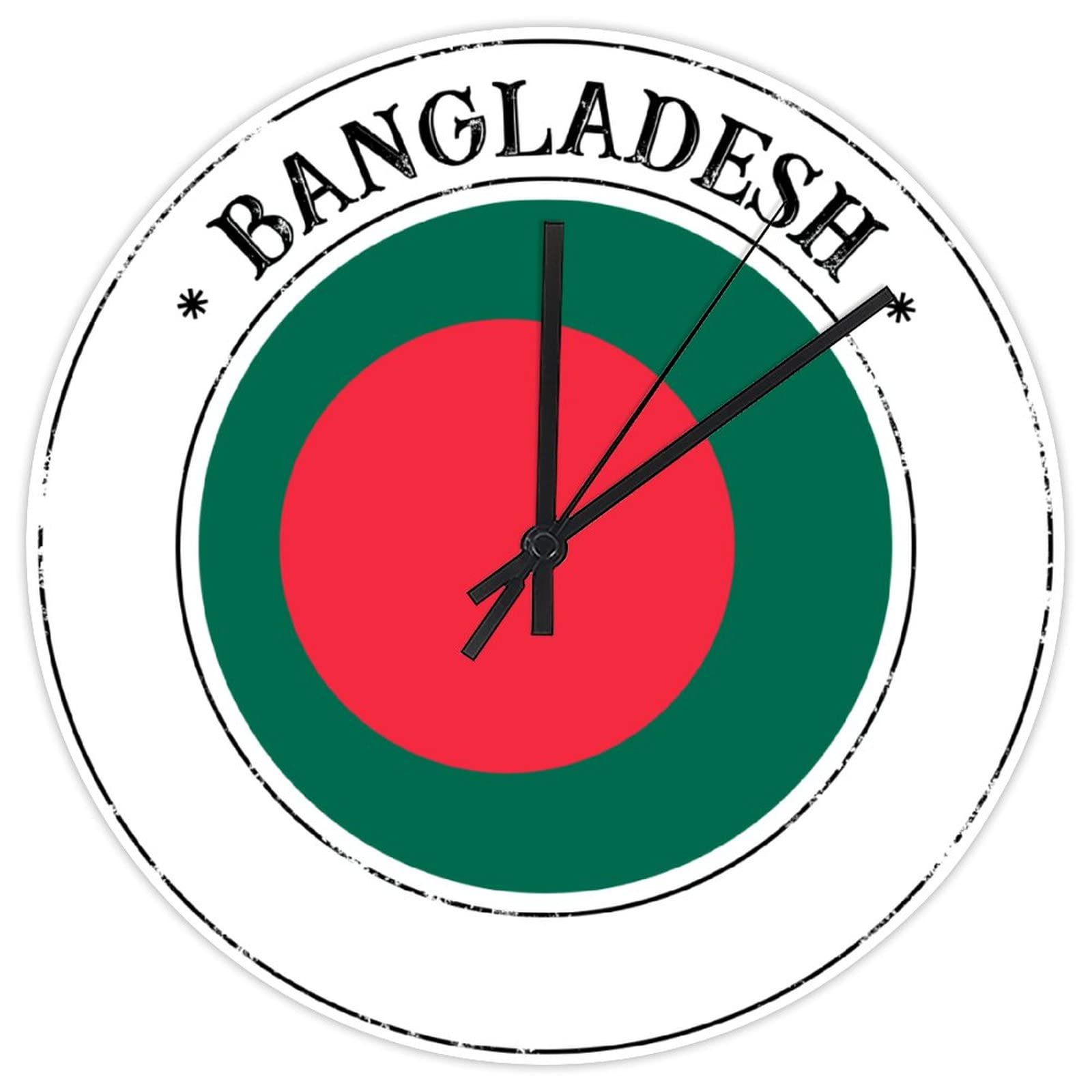 Grande horloge murale en bois Bangladesh decoration interieure premium