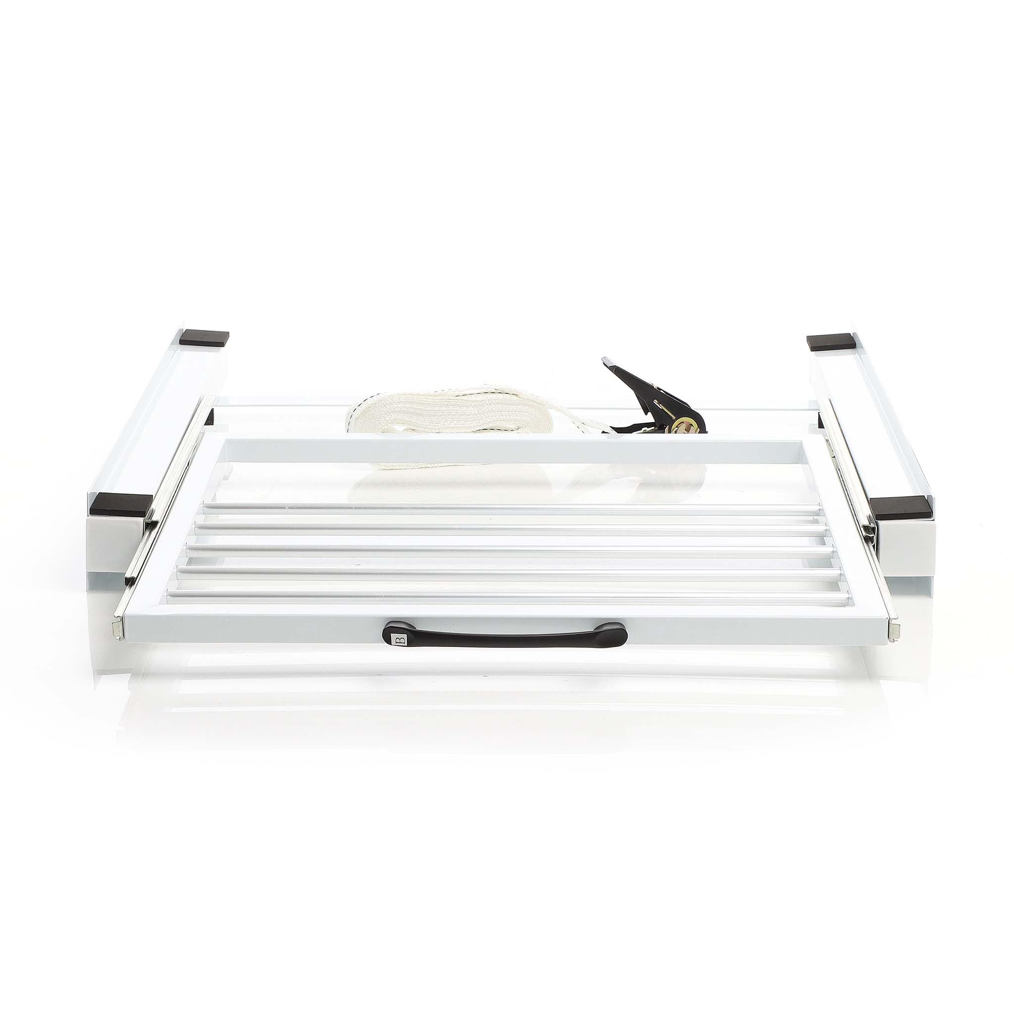 Wiltec Kit Sovrapposizione Lavatrice asciugatrice Max 150 kg con ripiano a Barre Estraibile