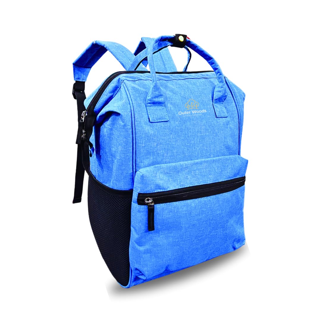 Outer Woods Baby Diaper Bag with Insulated Compartment |Baby Travel Bag 18 L | Baby Diaper Bag with Milk Bottle Compartment | Keep Milk and Food Cool 4+ Hours | Baby Travel Bag | Blue
