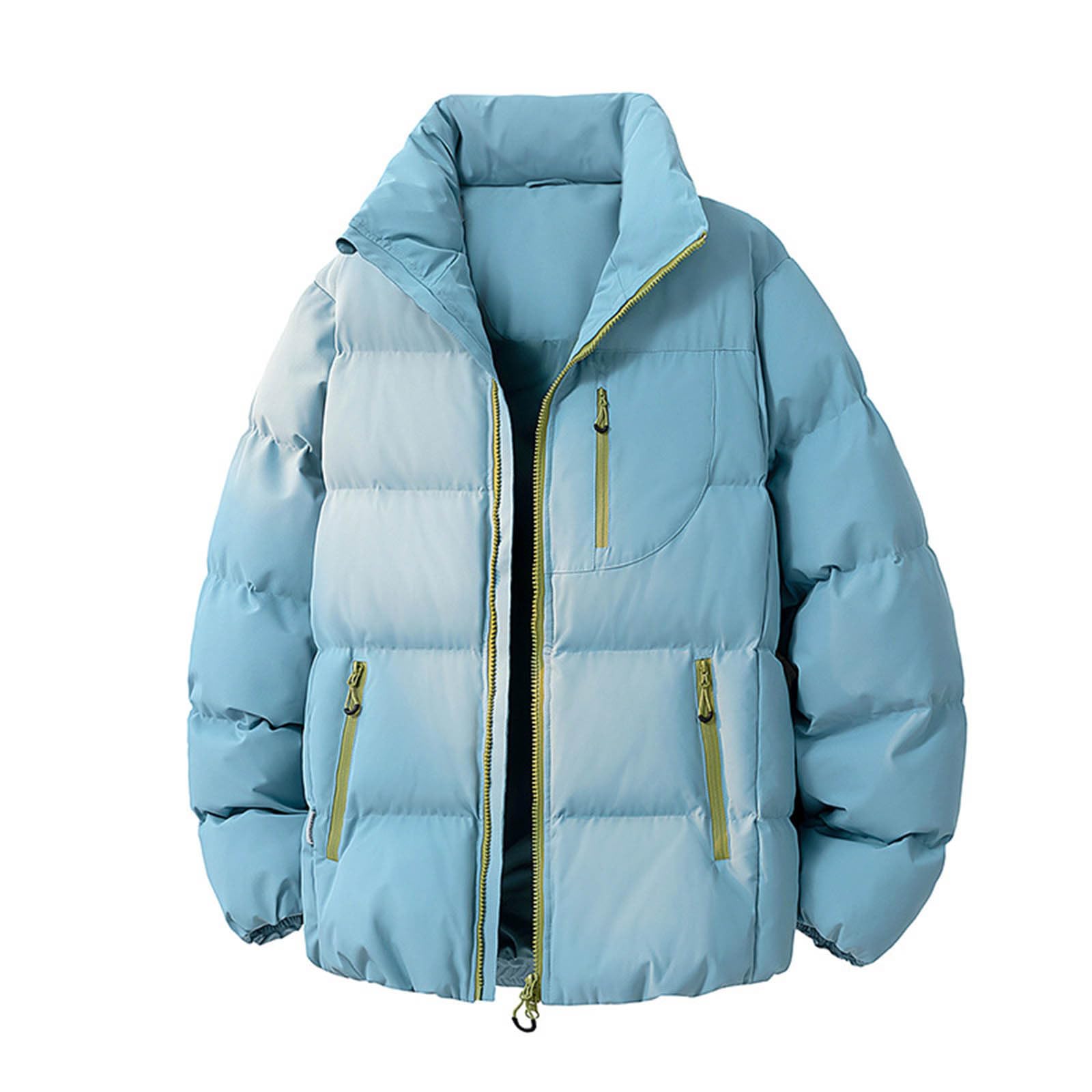 Abrigo Acolchado Chaqueta de Pluma Ultra Ligero Casual Abrigos para Uso Informal OtoñO Abrigo Compresible Chaqueta Plumon Antiviento Al Aire Libre para Hombre con Cremallera Bolsillos Múltiples