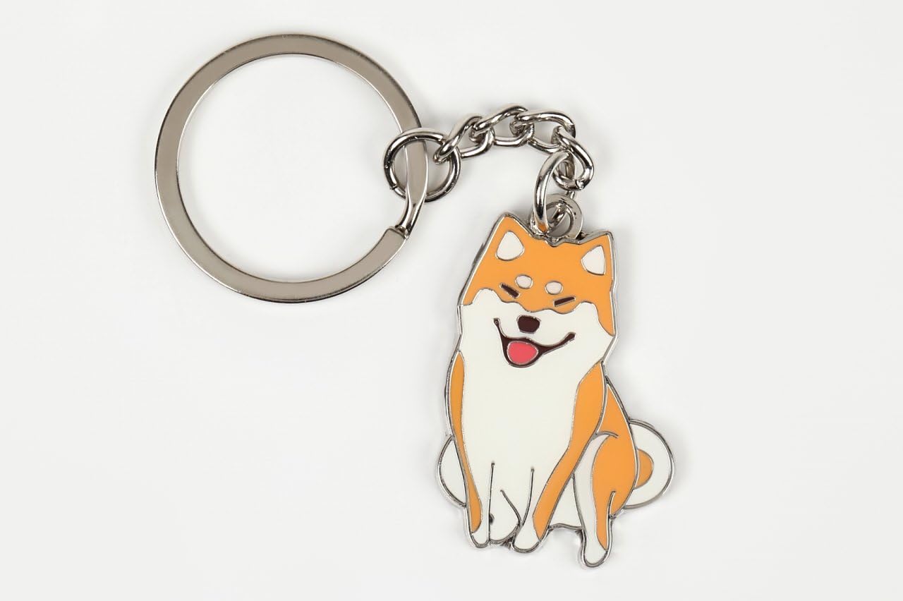 日本犬 柴犬 秋田犬 キーホルダー 黒 昼寝 並行輸入品