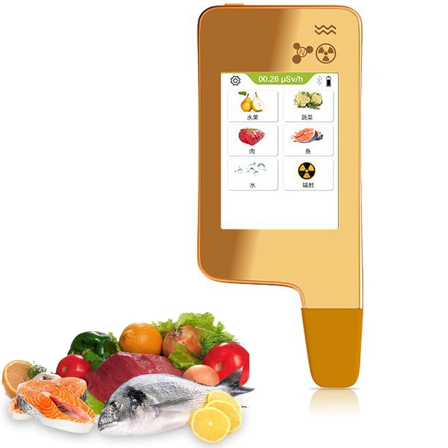 Tester Per Nitrati Alimentari 6 In 1, Rilevatore Digitale Di Residui Di Pesticidi Ad Alta Precisione Con Timer, Display a 3 Colori Con Risultati Chiari, Per Verdura, Frutta, Carne, Pesce, Acqua Radiaz