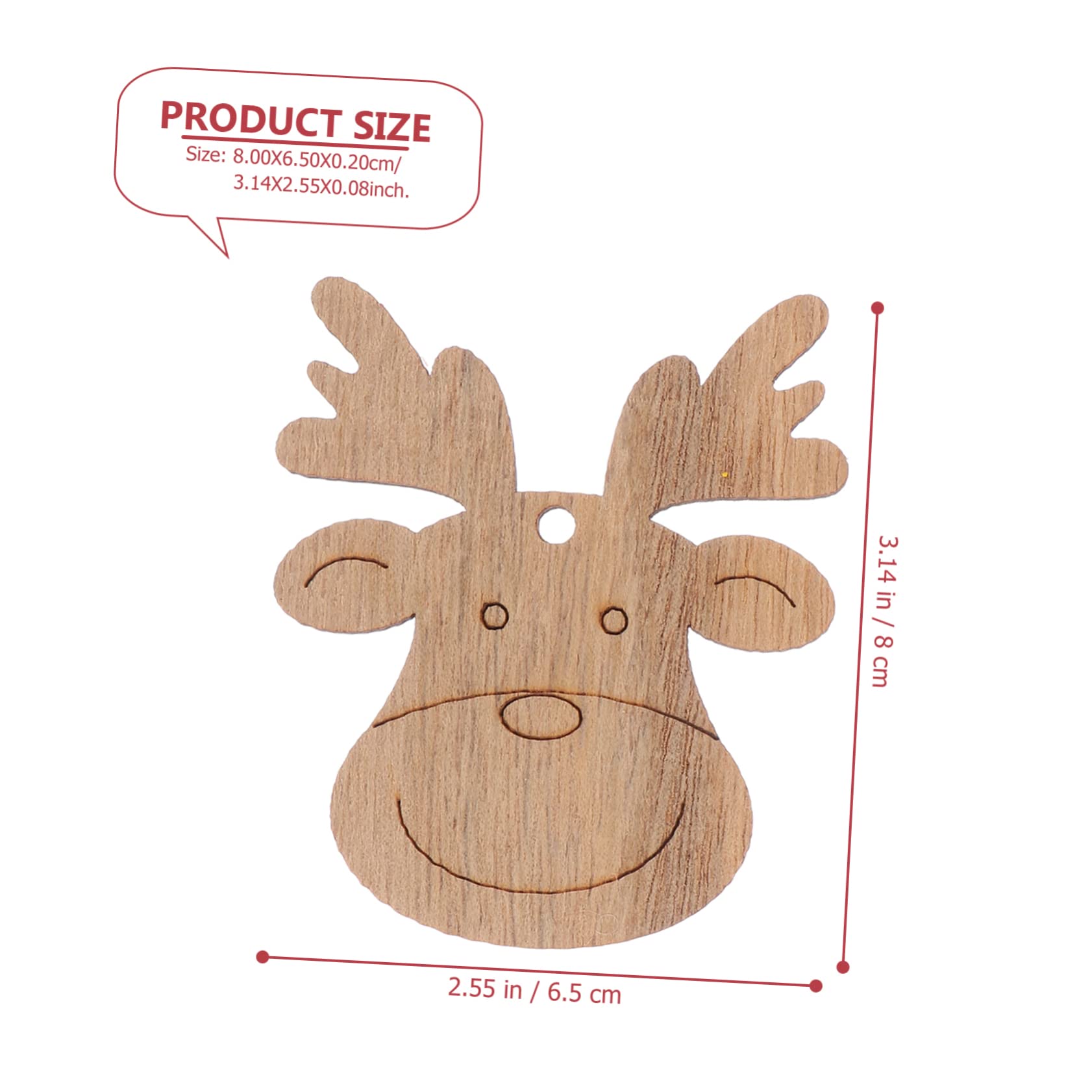 Uonlytech 20 Piezas Adornos de Madera sin Terminar para Árbol de Navidad Decoración Diy con Cortes de Chips de Graffiti para Manualidades y Hogar