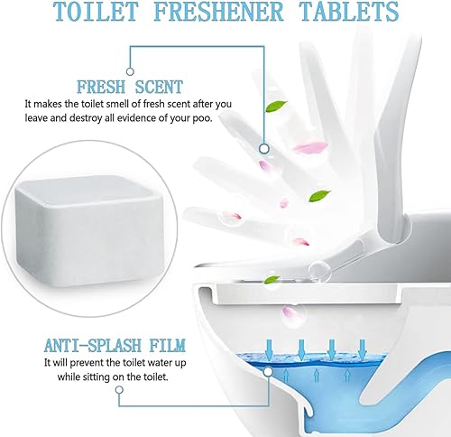 Miniatura 2 de Bombas de inodoro, tabletas de inodoro 2 en 1 evitan que las excrementos se salpiquen + eliminador de inodoro, desodorante de inodoro para baño,
