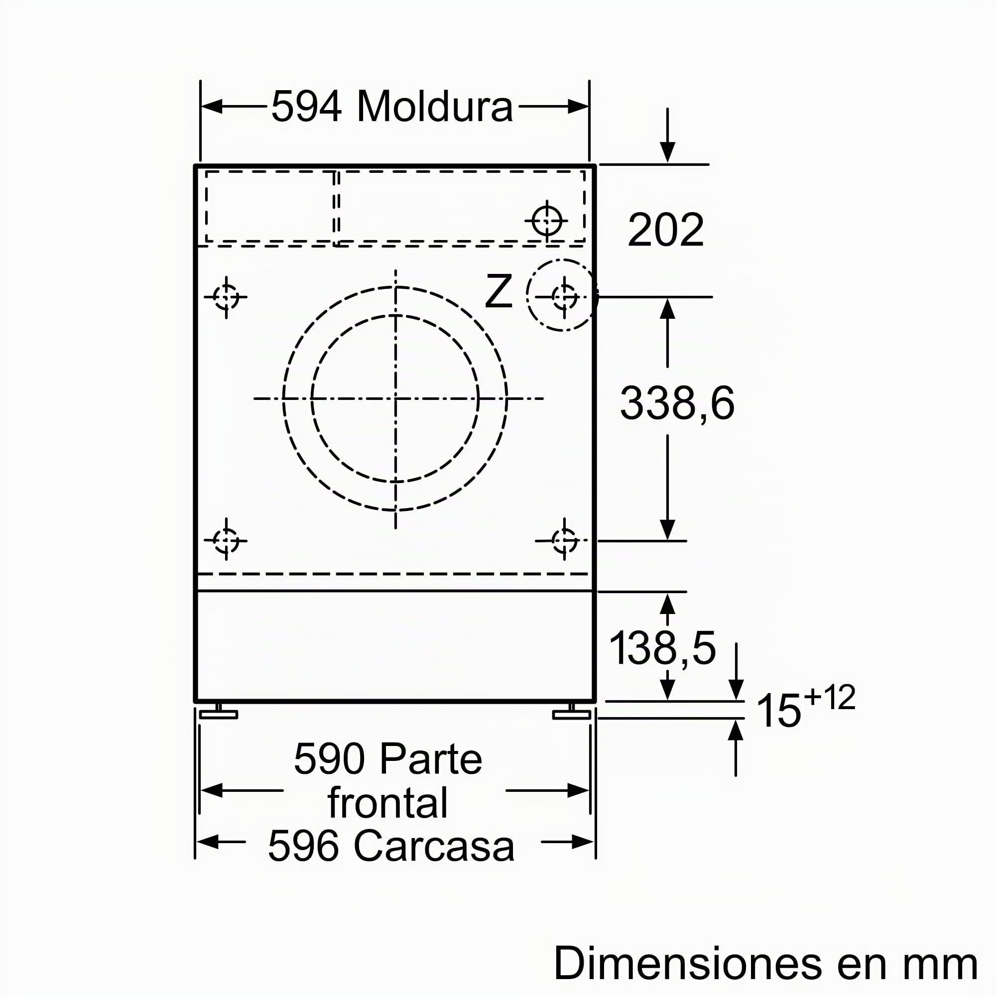 Bosch - Lavadora Integrable, 60 cm, 7 kg, Serie 6, EcoSilence, Blanco, WIW24306ES
