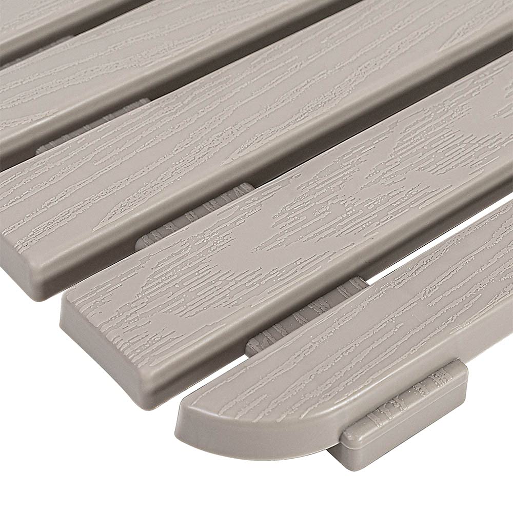 Pedana Doccia Antiscivolo Rettangolare, 80x50x2.5 cm, PP Alta Resistenza Ideale per Interno Esterno (Tortora)
