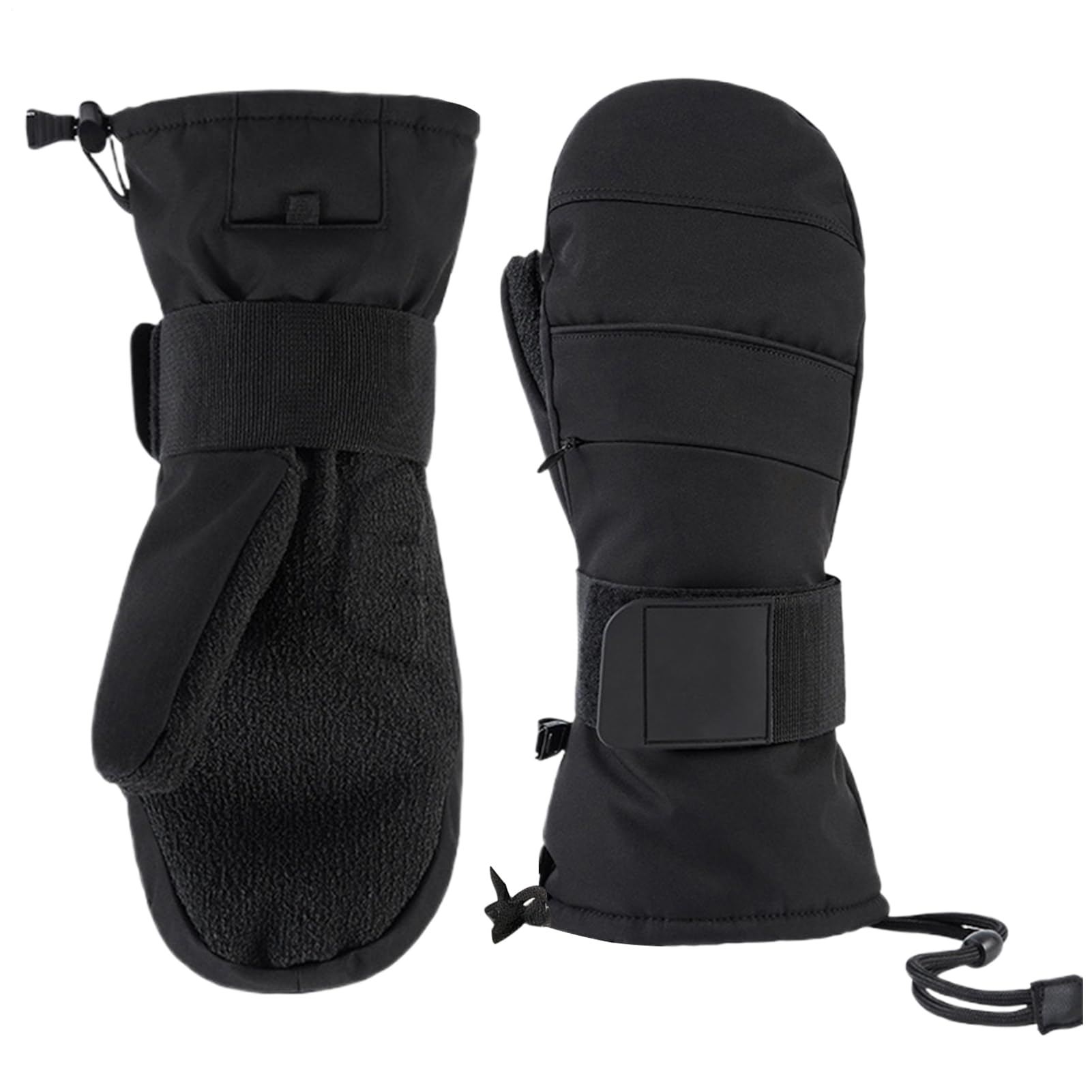 Guanti da moto per tempo freddo – Guanti termici touch screen, guida invernale | con protezione da polso foderata in pile da uomo, ciclismo, guida, escursionismo, neve, avventura all'aperto