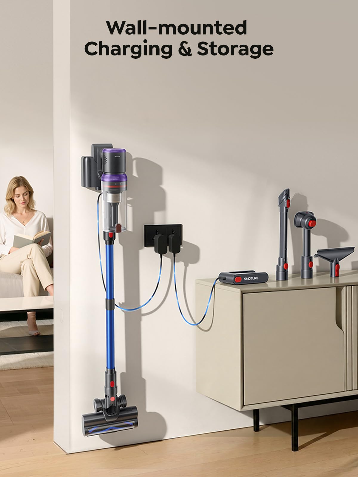 SMOTURE Cordless Vacuum - Powerful Pet Hair Cleaning -9 SMOTURE Cordless Vacuum - Powerful Pet Hair Cleaning -9