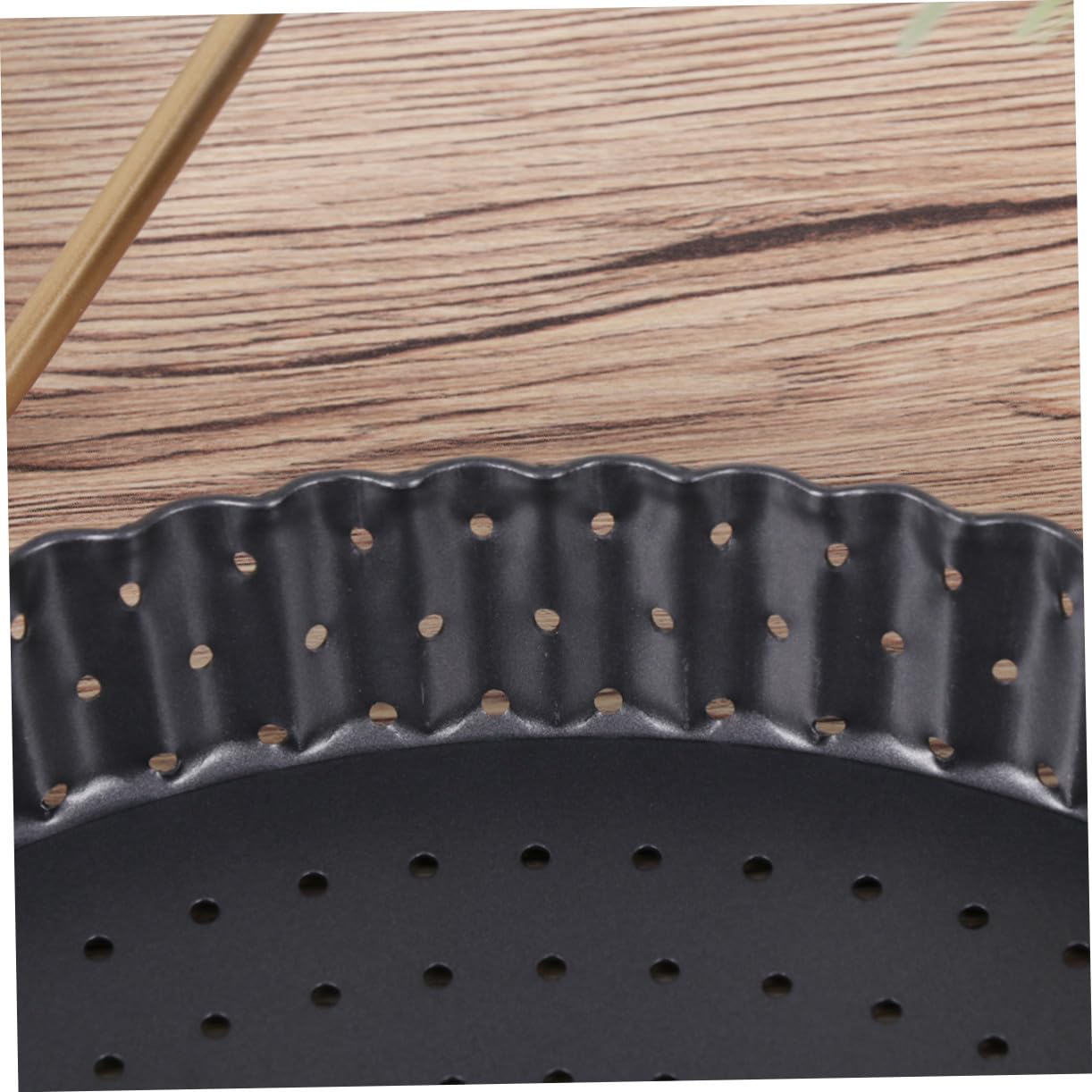 Teglia Pizza Antiaderente con Fori Stampo Rotondo per Crostate Vassoio Torta con Fondo Rimovibile in Acciaio Carbonio Resistente per Cheesecake Quiche Muffin