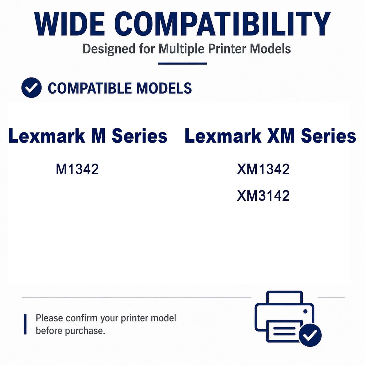 XM1342 sostituzione della cartuccia di toner ad alta resa per 24B7002 24B705, compatibile con Lexmark M1342 XM1342 XM3142, con chip