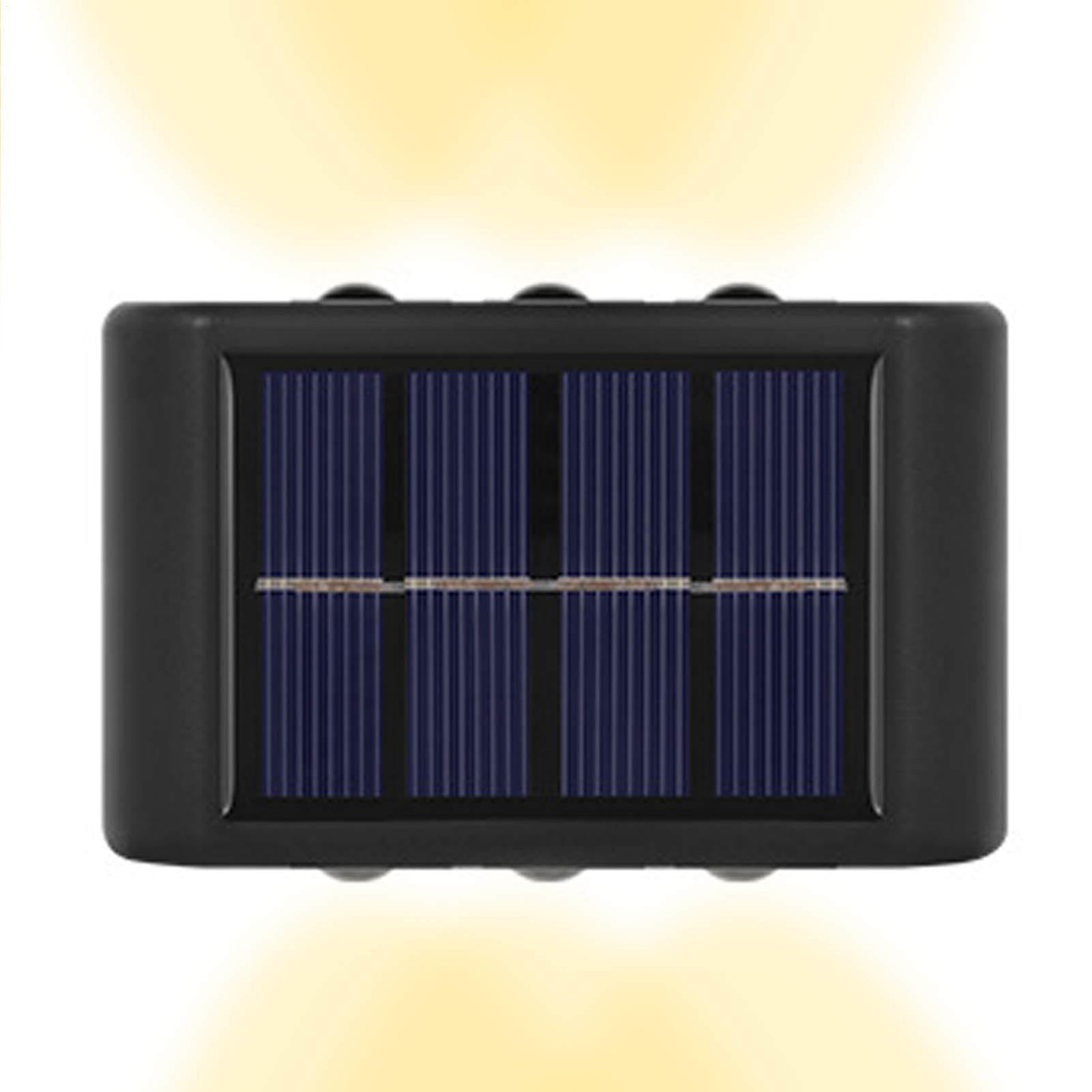 Solar Wall Lights Outdoor - Waterproof Garden Step Lights, Warm nordics-Style Deck Lights | Small Solar-Powered Exterior Fixtures, Energy-Saving Outdoor Lighting for Patio, Yard, and Fence