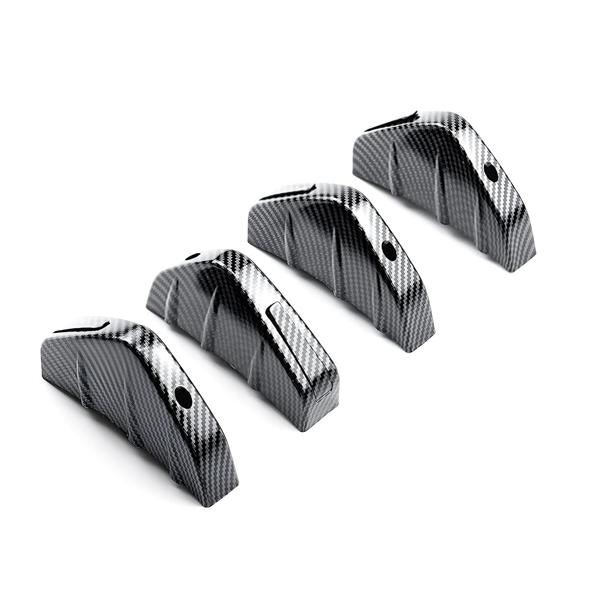 MYRFCSA 4PCS Car Shark Fin Wing Spoiler, for VW Transporter T6/T6.1 2015-2024 Triangular Rear Lip Splitter Anti-Crash Protector Auto Decoration Spoiler,C