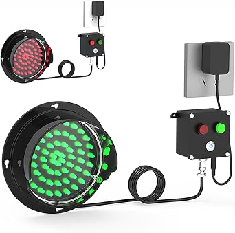 Red/Green LED Loading Dock Traffic Lights, 2 in 1 Stop and Go LED Light, AC 110-240V, Industrial Signal Stop Go Light, Button Control, Plug & Play100mm/4 in