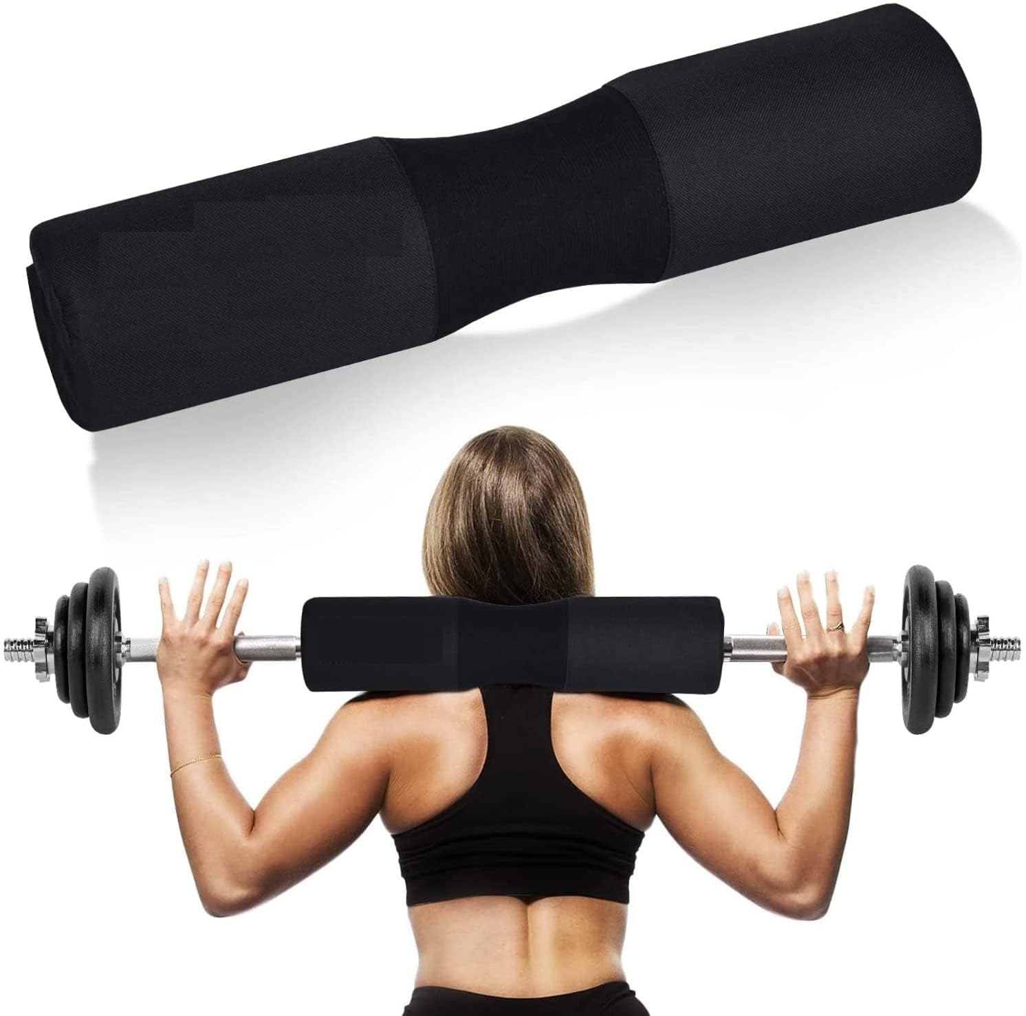 DESCTIDY Foam Barbell Pad For Shoulder Protection - Squat Pad For Standard Olympic Barbell Rod | Provides Cushion To Neck And Shoulder (Curve Pad)-picture-14