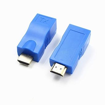 1Goal HDMI to RJ45 Network Cable Extender,HDMI Extender by Ethernet LAN Cable TX(Input) RX(Output) Adapter HD Converter Adapter Repeater Over Cat 5e/6/6e Support 1080p up to 20m Transmission Distance