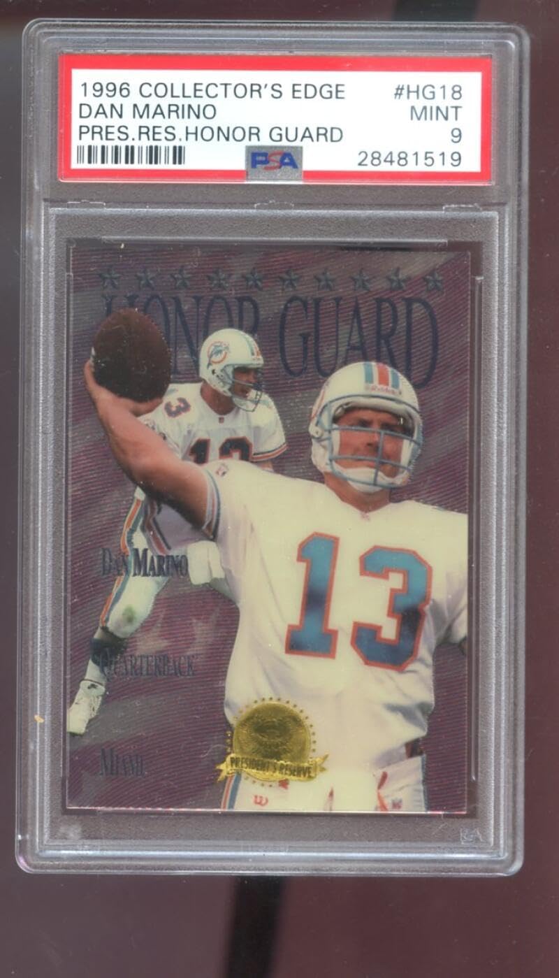 1996 Collector's Edge President's Reserve #HG18 Dan Marino PSA 9 Graded Football Card NFL Miami Dolphins Presidents Collectors