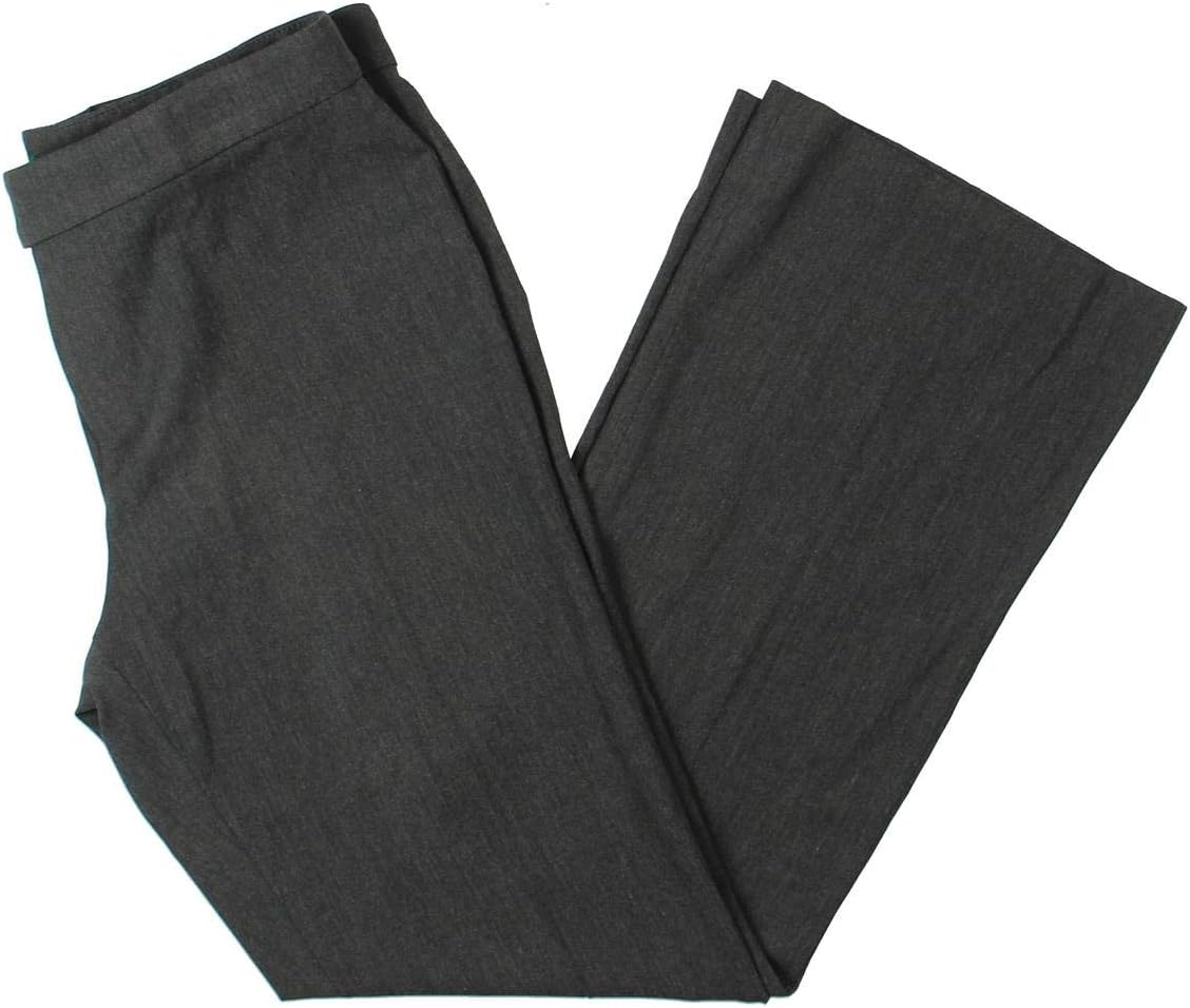 Ralph Lauren Womens Petites Flared Solid Dress Pants