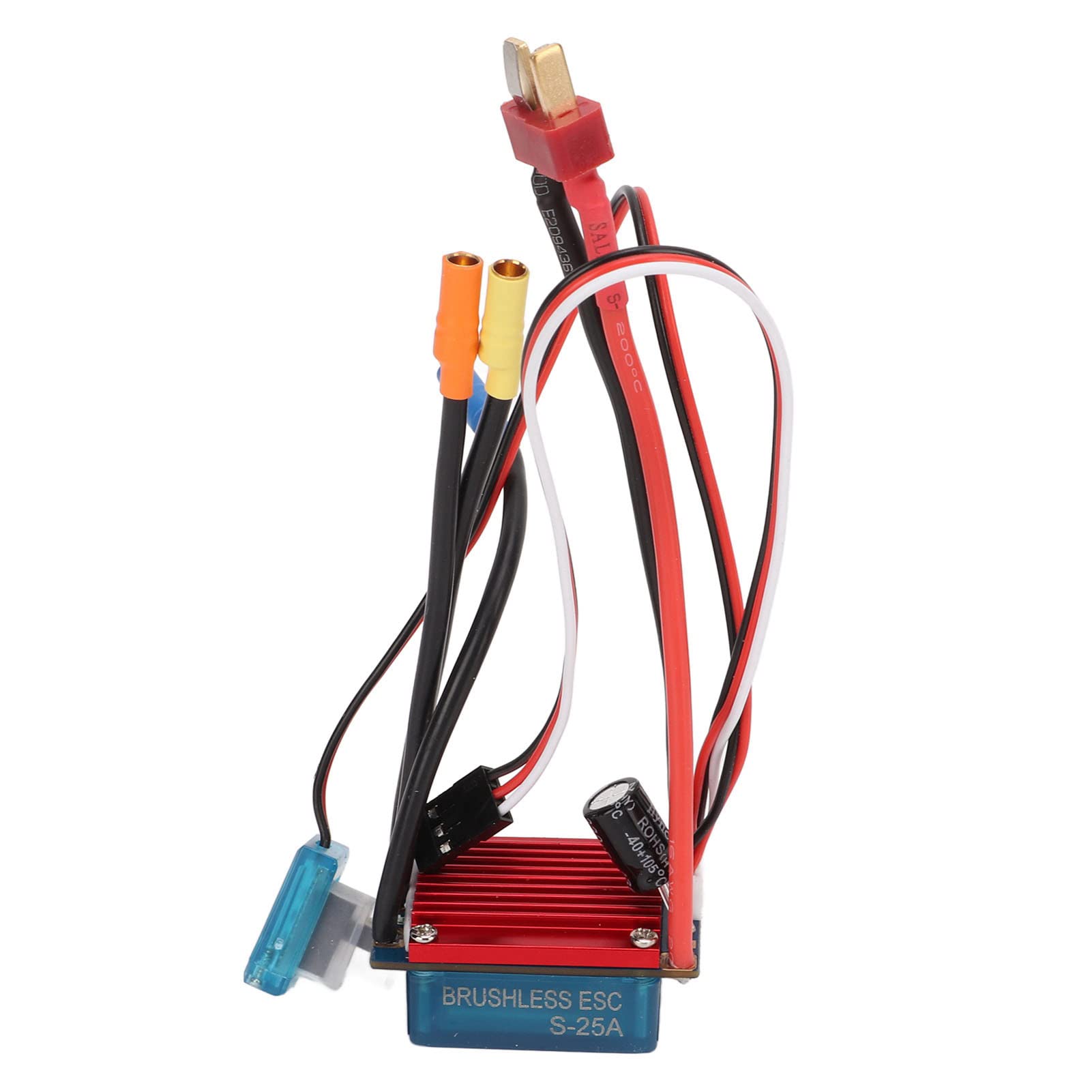 4800kV Motor sin escobillas 25A Combo Combo de alto rendimiento de 2.2 kg de engranaje de metal Servo con tarjeta de programación para 1/16 1/18 RC Aleación de aluminio rojo de