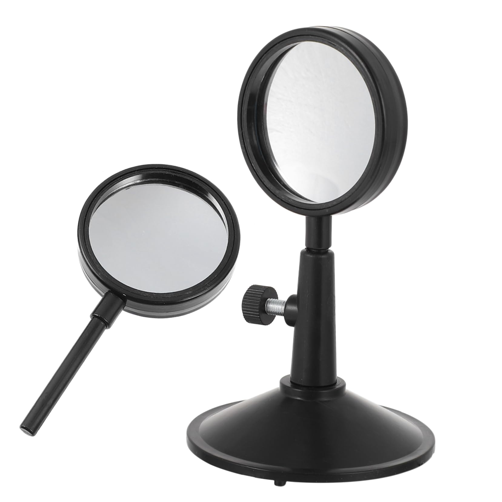 GARVALON Physics Teaching Concave Mirror Bracket 1 Set with Convex Concave Lenses Lens Easy to Use