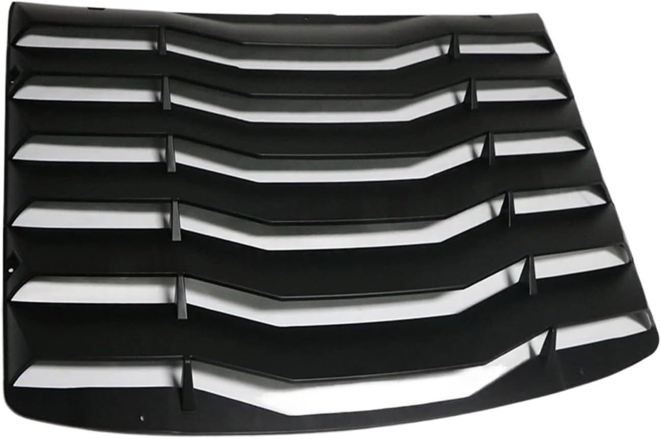 ABS Black Rear Window Louver Car Accessories Case Compatible with Chevrolet Camaro 2010-2019 Air Outlet Diffuser Shutter Grill Cover Frame(Matte Black16-19 1pc)