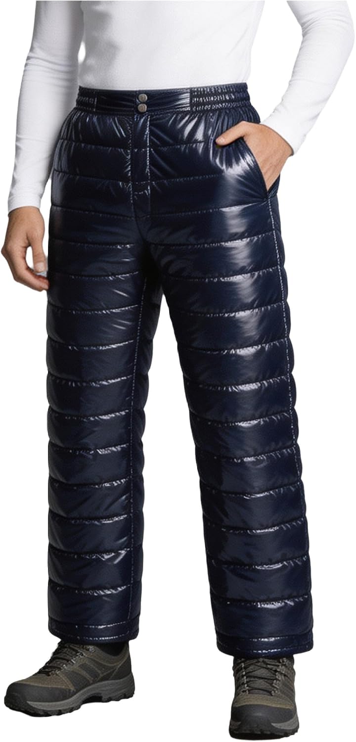 Puffer Pants for Men Quilted Padded Winter Bottoms