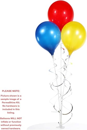 Miniatura 6 de PermaShine - Globos de repuesto reutilizables de 13 pulgadas sin helio (paquete de 4) - Globos de plástico permanente para interiores y exteriores -