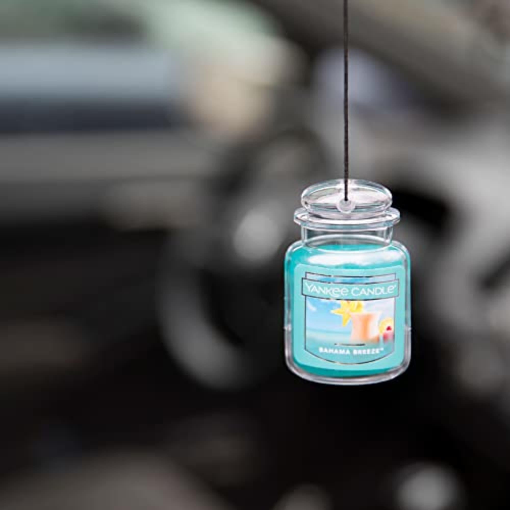 Yankee Candle Ambientadores para coche, Hanging Car Jar® Ultimate 3 unidades, neutraliza olores hasta 30 días, incluye: 1 Bahama Breeze, 1 coco negro y 1 turquesa cielo