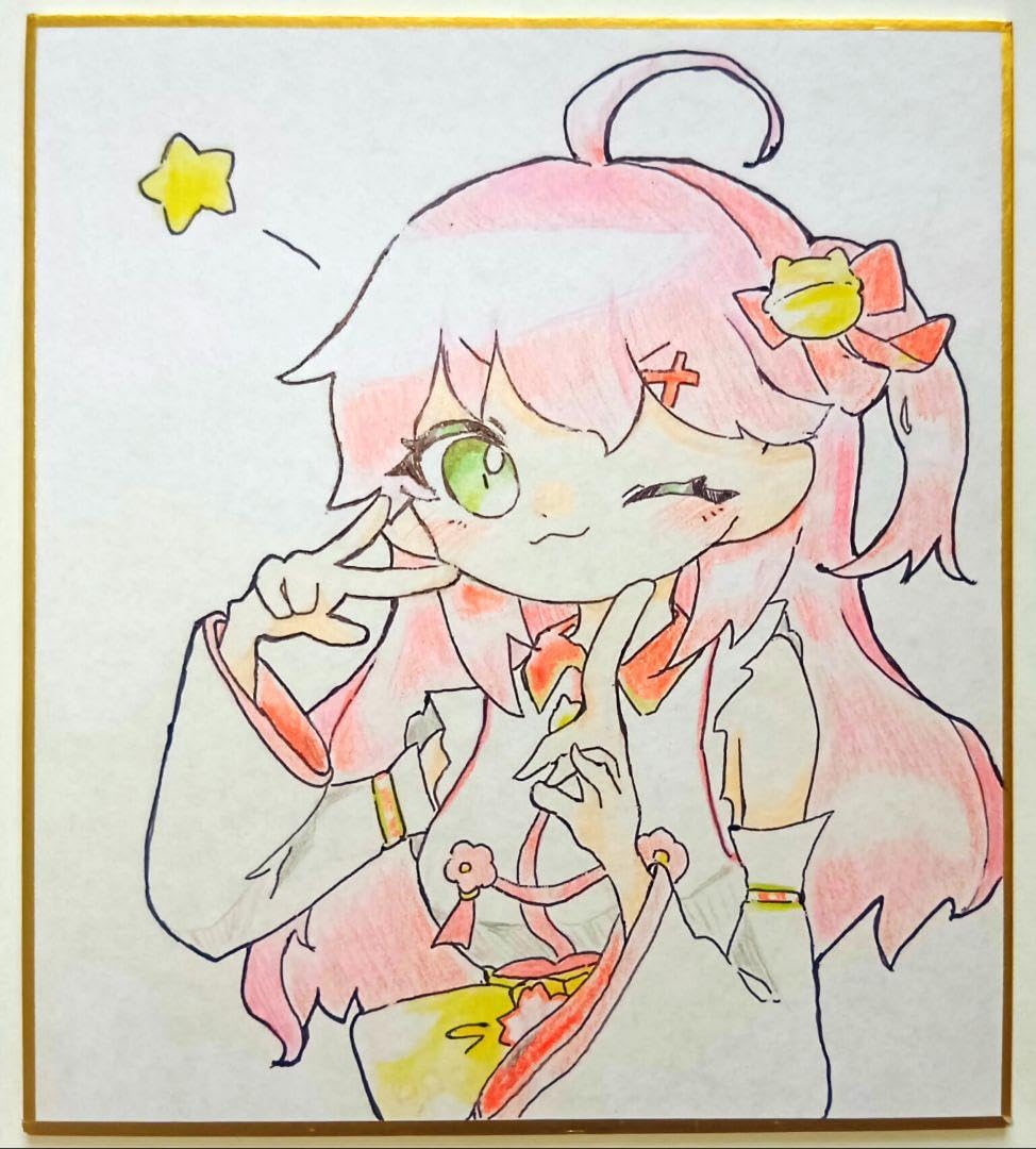 Amazon.co.jp: さくらみこ 色紙イ 手描き : Toys & Games