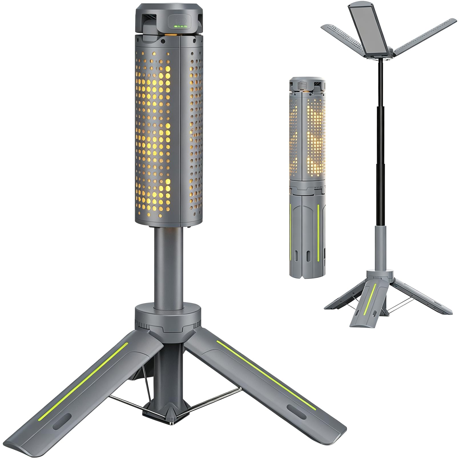 Telescopic Camping Lamp Rechargeable, LED Camping Lantern with Tripod